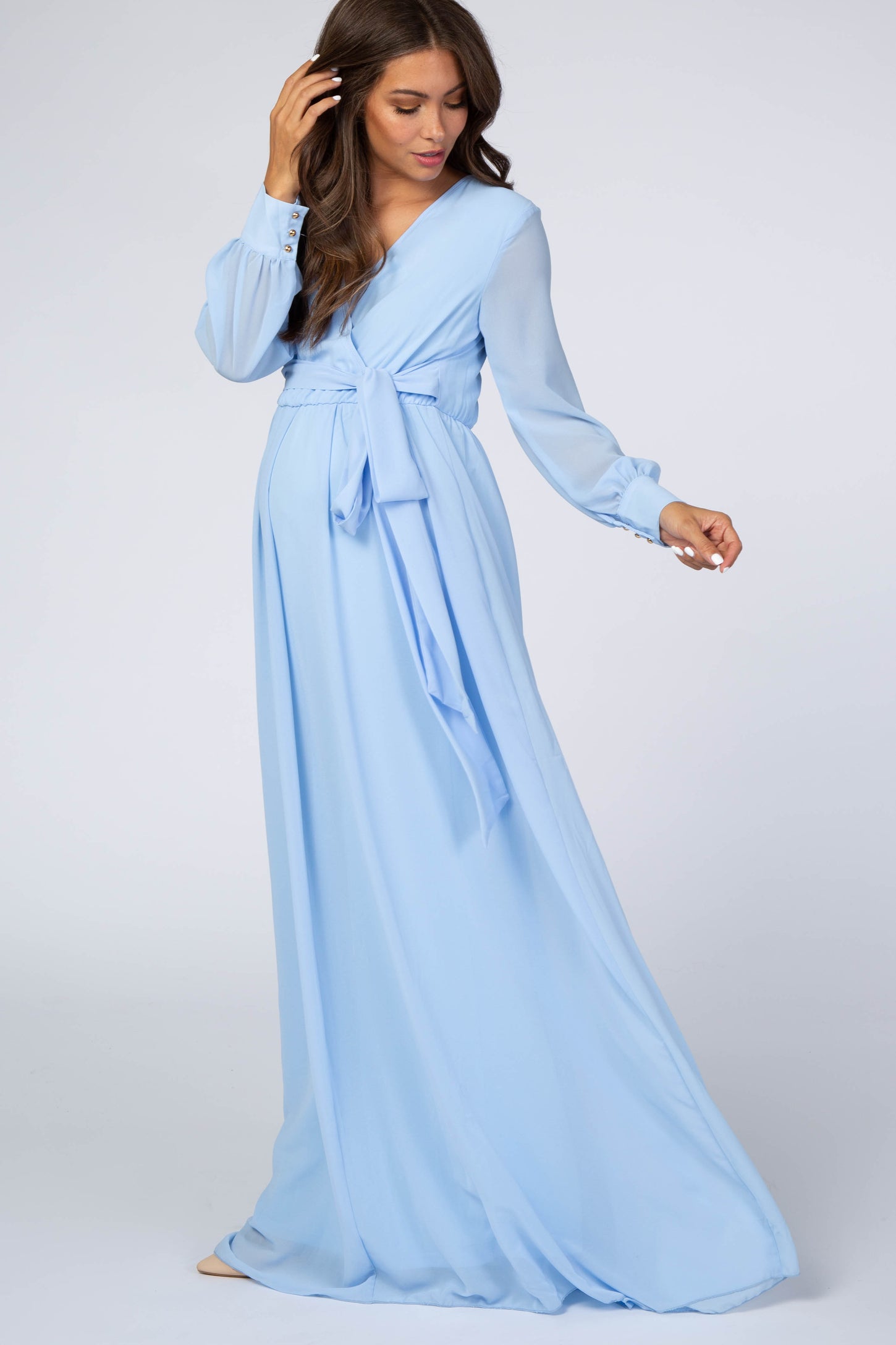 Sleeves Navy Blue Evening Dress Formal Gown (36183005) - eDressit